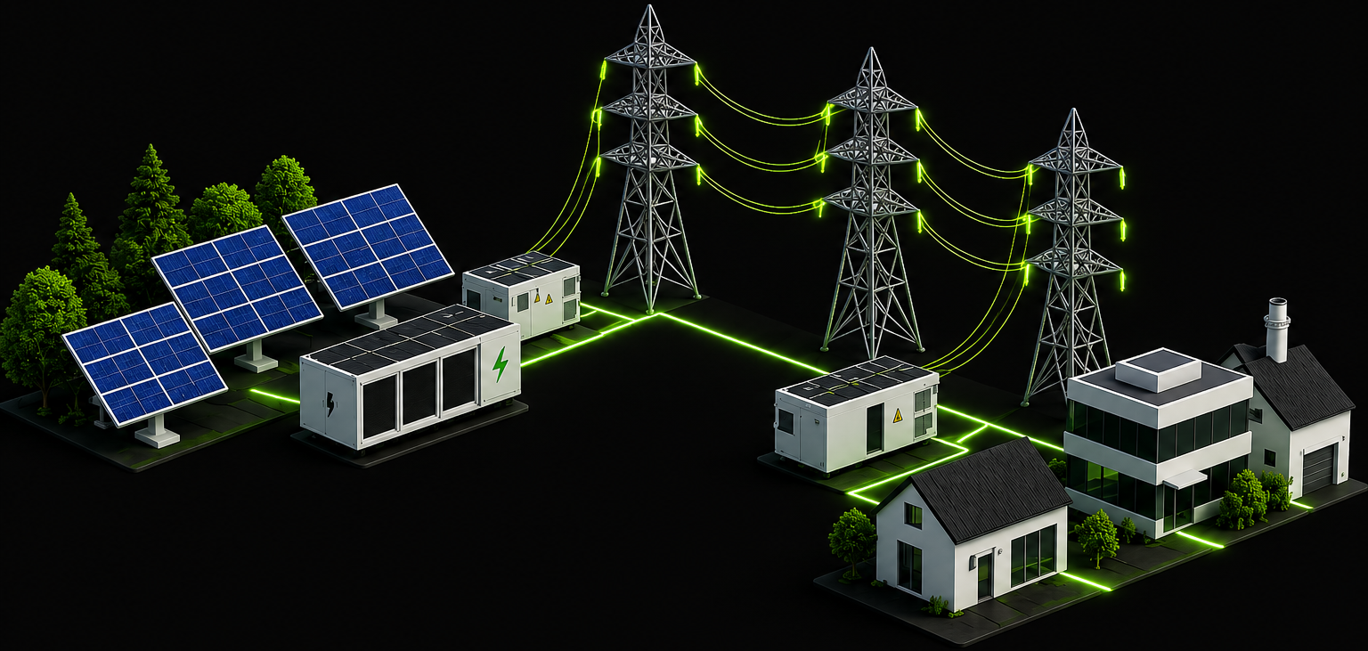 Fluxo da geração e distribuição de energia